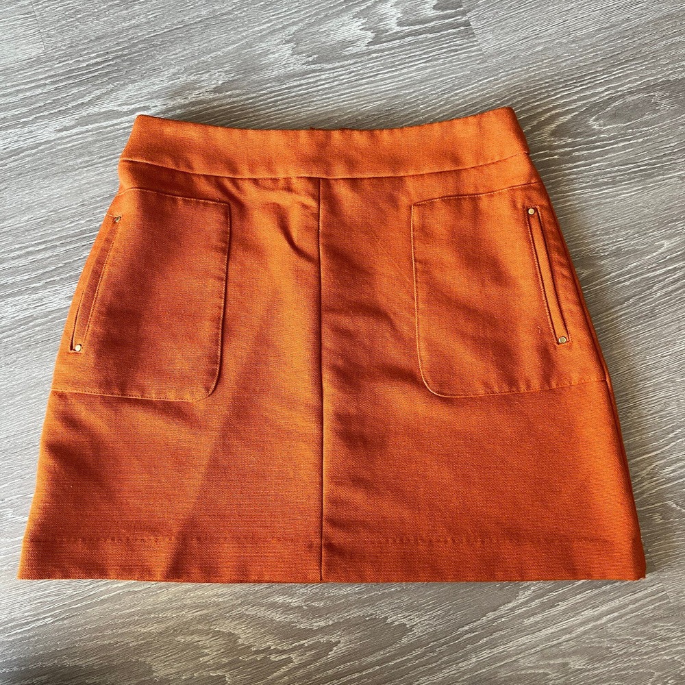 H&M Skirt Womens Size 10 Mini Pockets Burnt Orange